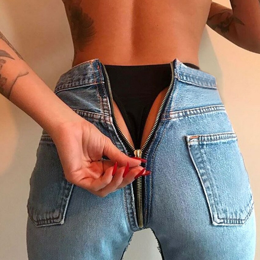 Womens sexy Denim Zip   Ǽ縮  ̽Ʈ Ű   Ʈ  